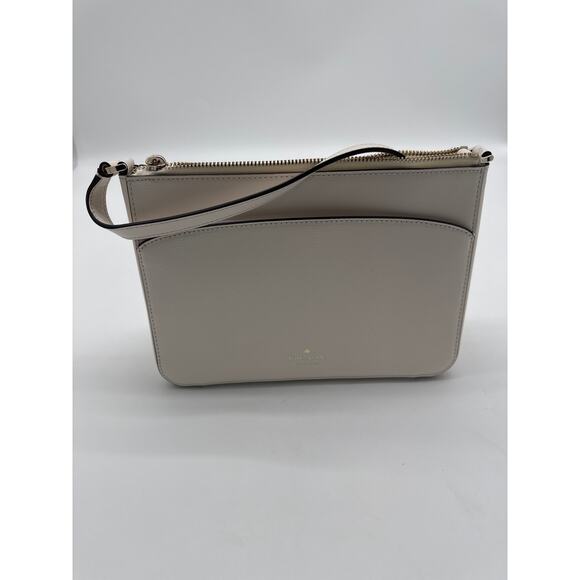 NWT Kate Spade Leather Adel Medium Top Zip Crossbody Bag Parchment - Picture 1 of 3